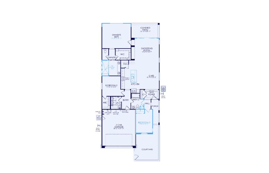 2D floor plan layout of this home in Regent Hills - Meadow Series, Buckeye, AZ (Image 5).