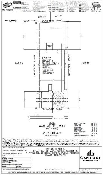 2D floor plan layout of this home in Liberty Collection at Maple Woods, Hockley, TX (Image 3).