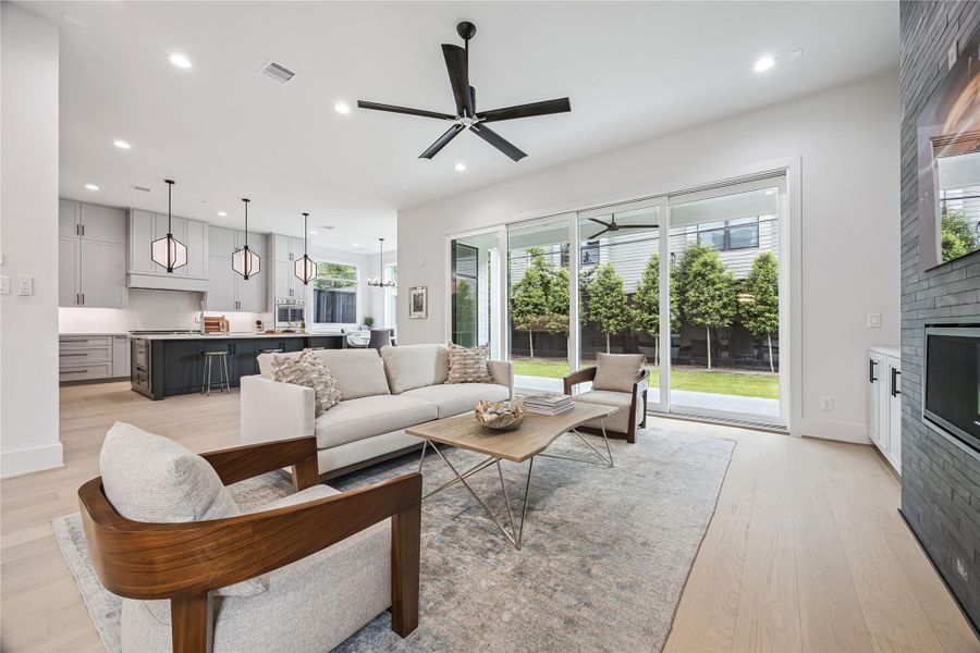 Kitchen open to Family Room