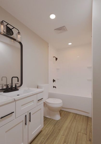 Representative furnished interior of a home built from the Fir by Red Cedar Homes in Fitzgerald Townhomes, Charlotte (Image 8).