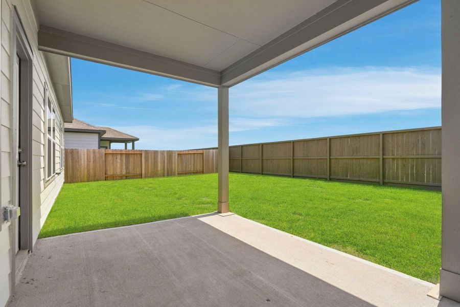 Exterior details and patio area of a home in Mirabella, Brookshire (Image 4). Exterior details and patio area of a home in Mirabella, Brookshire (Image 4).