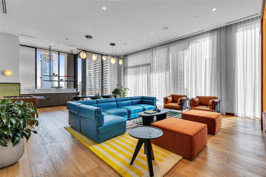 Furnished interior view inside a new home in , Miami (Image 19).