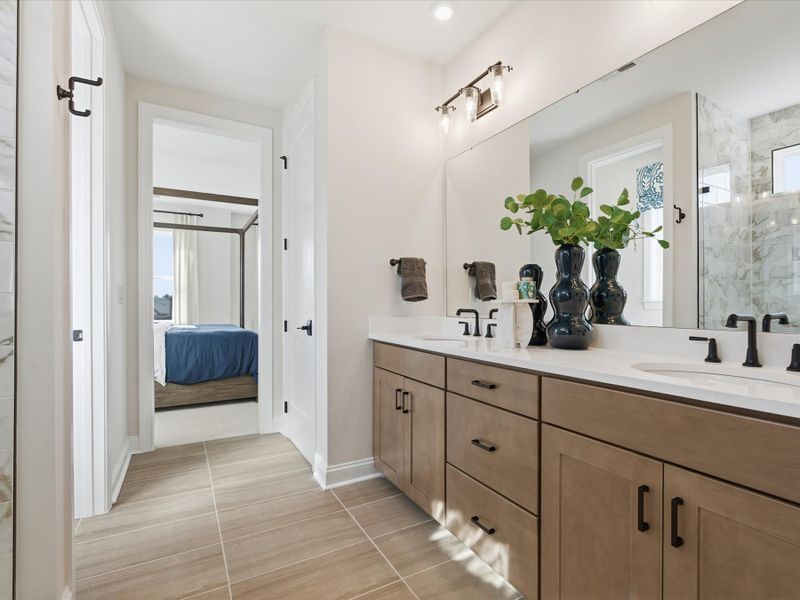 Furnished interior view inside a new home in Ross Farms, Charlotte (Image 36).