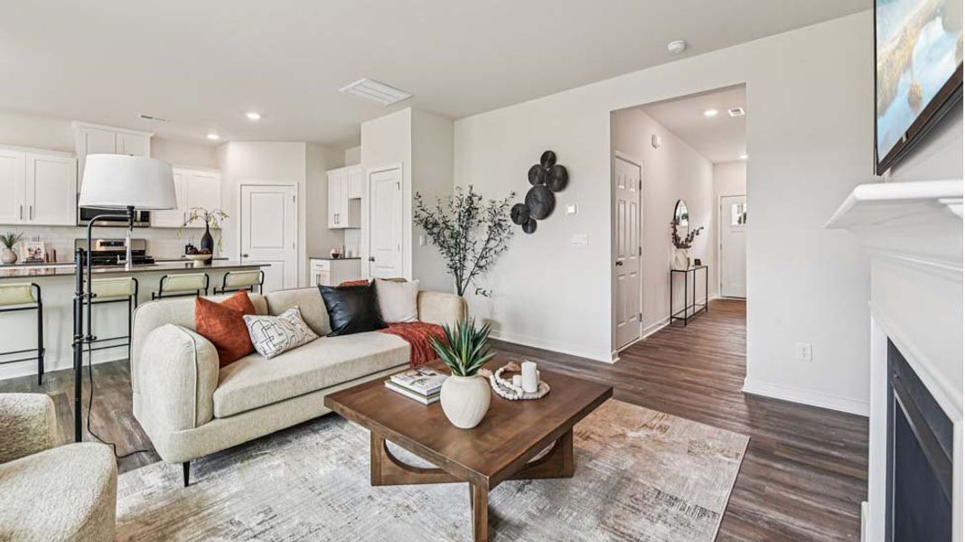Representative furnished interior of a home built from the Darwin by D.R. Horton in Reedy Creek Preserve, Charlotte (Image 6).