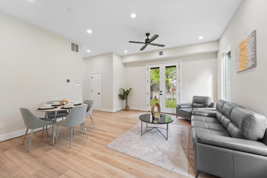 Furnished interior view inside a new home in Blalock Square, Houston (Image 11).