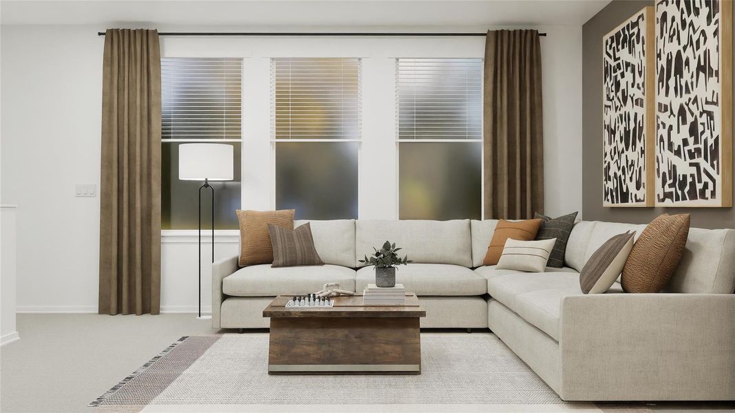 Furnished interior view inside a new home in Woodfield Preserve, Georgetown (Image 5). Furnished interior view inside a new home in Woodfield Preserve, Georgetown (Image 5).
