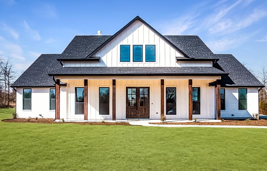 Representative exterior photo of a completed home built from the Ashwood Court House by Trinity Classic Homes in Zion Trails, Poolville, TX (Image 1). Representative exterior photo of a completed home built from the Ashwood Court House by Trinity Classic Homes in Zion Trails, Poolville, TX (Image 1).
