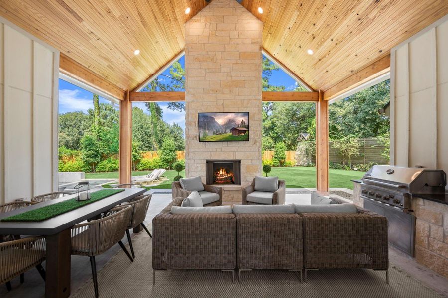 Exterior details and patio area of a home in , Tomball (Image 3).