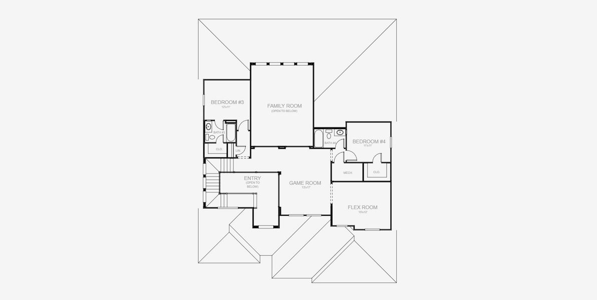 2D floor plan layout for the 3575F by Perry Homes in Star Farms At Lakewood Ranch 60', Lakewood Ranch, FL (Image 4).