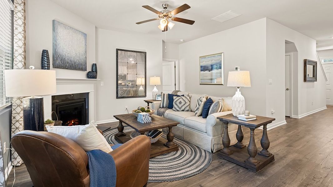 Representative furnished interior of a home built from the Elle by D.R. Horton in Highland Hills, Graniteville (Image 17). Representative furnished interior of a home built from the Elle by D.R. Horton in Highland Hills, Graniteville (Image 17).