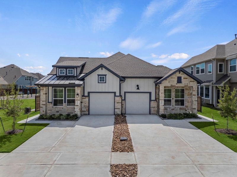 Exterior details and patio area of a home in Meridiana, Manvel (Image 14).