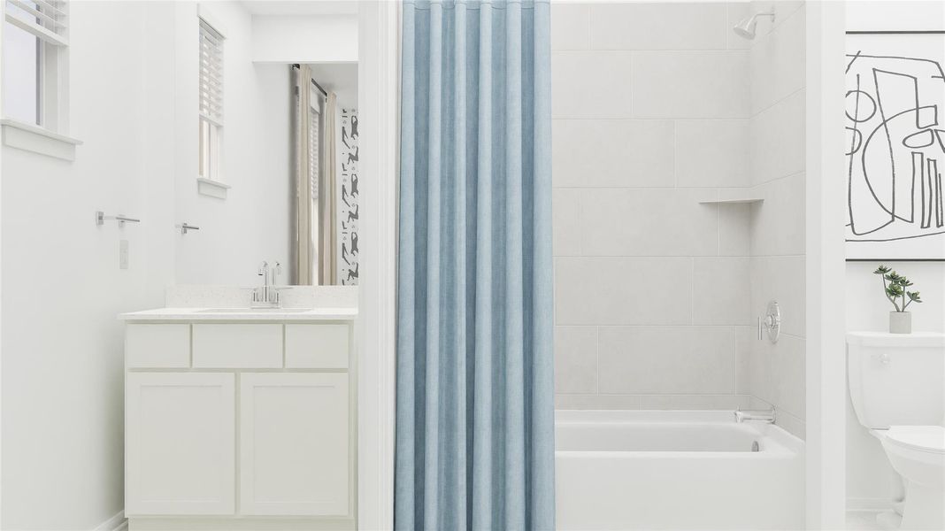 Furnished interior view inside a new home in Cotton Brook, Hutto (Image 34). Furnished interior view inside a new home in Cotton Brook, Hutto (Image 34).