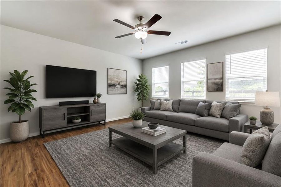Furnished interior view inside a new home in , Dawsonville (Image 9). Furnished interior view inside a new home in , Dawsonville (Image 9).