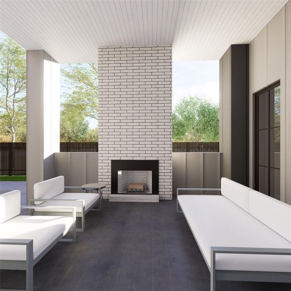 Exterior details and patio area of a home in , Houston (Image 2).