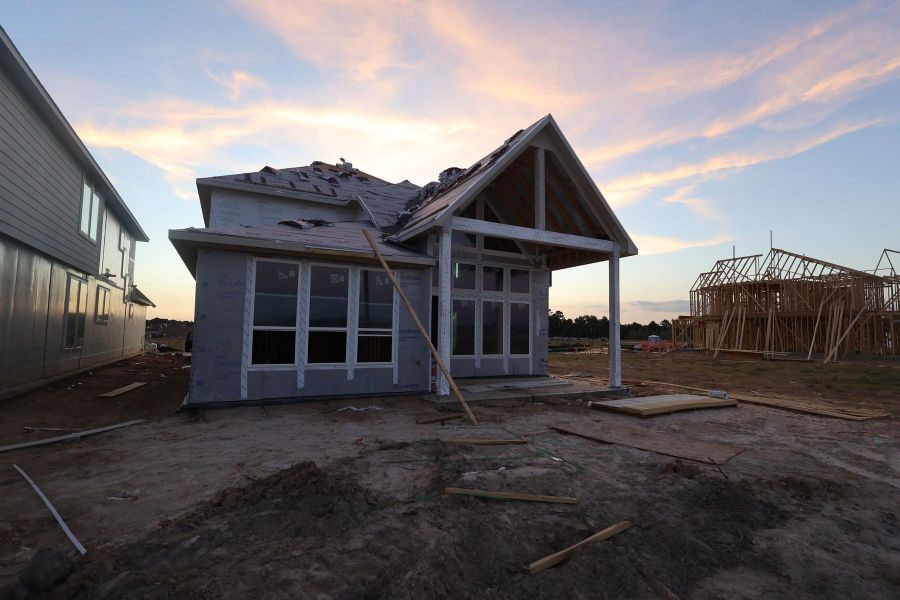 In-progress construction of a new home in Woodson’s Reserve, Spring, TX (Image 6).