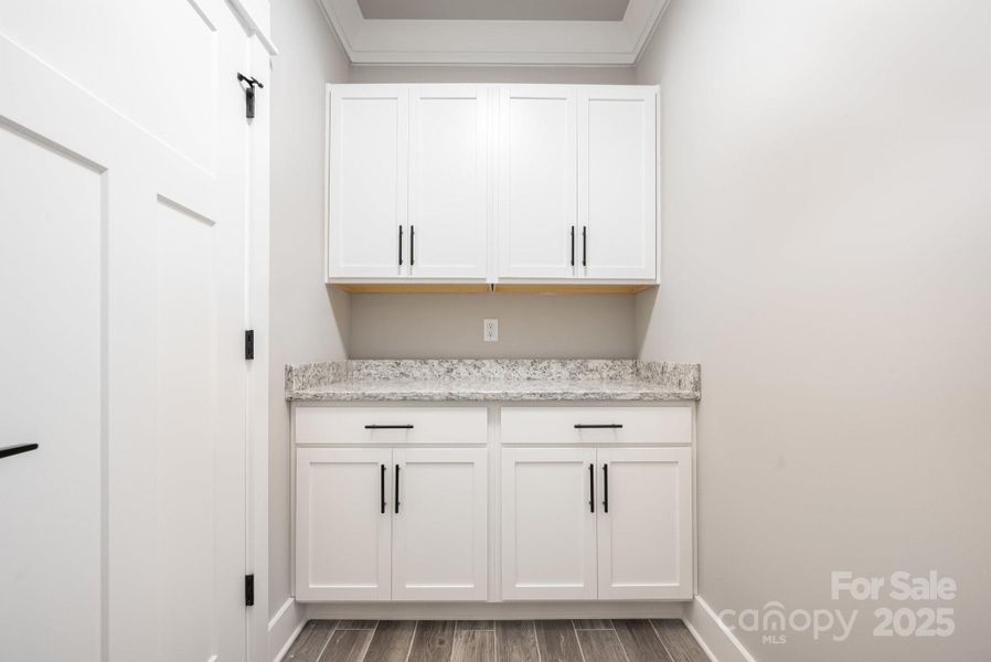 Laundry folding area Laundry folding area