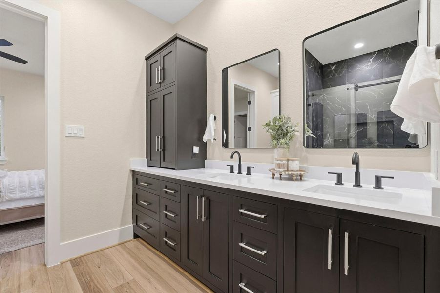 Double Sinks in Several Bathrooms