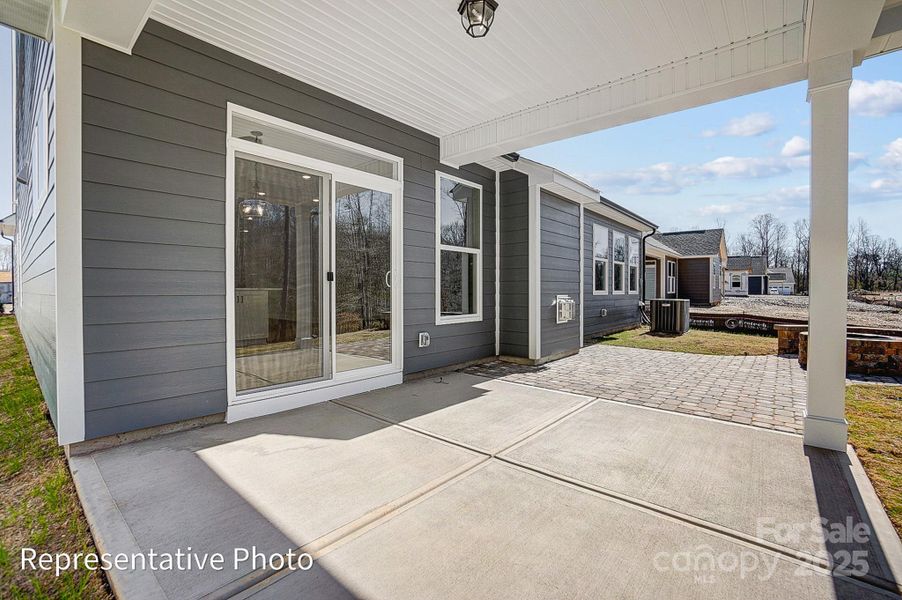 Exterior details and patio area of a home in Heritage - 55+ Community, Indian Trail (Image 14).