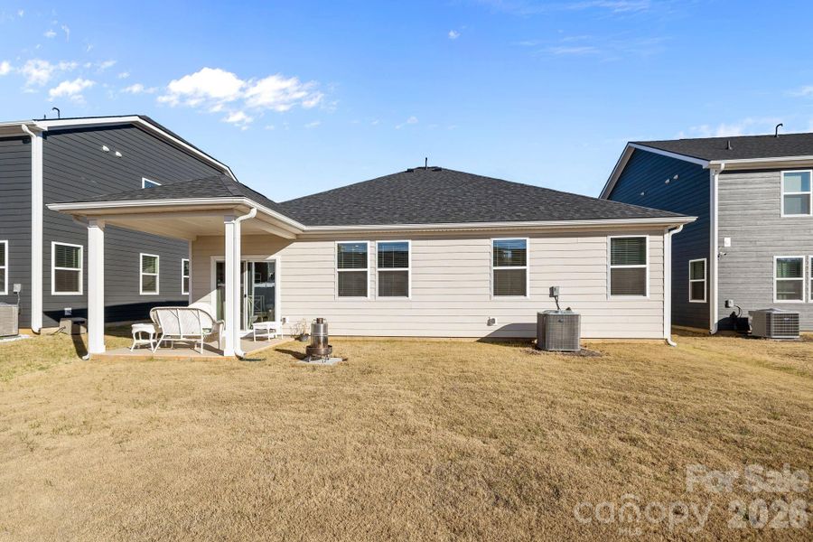 Exterior details and patio area of a home in Sheffield, Indian Trail (Image 31).