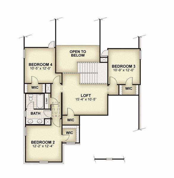 2D floor plan layout for the Replublic by Rockwell Homes in Wildflower Ranch, Fort Worth, TX (Image 6).