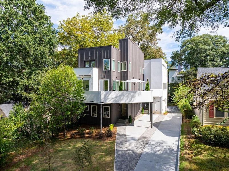 Front exterior of a new home in , Atlanta, GA, highlighting curb appeal (Image 28).