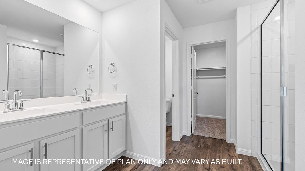 Representative furnished interior of a home built from the The Easton by D.R. Horton in Prairie Lakes, Buda (Image 7).
