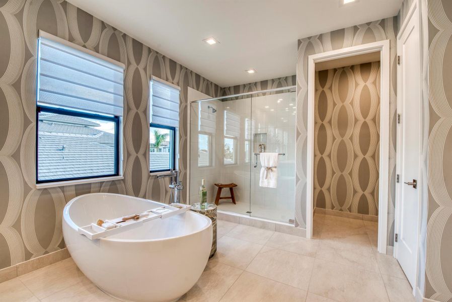 Furnished interior view inside a new home in Apex at Avenir, Palm Beach Gardens (Image 37).