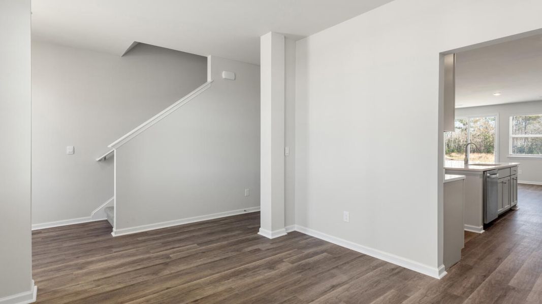 Representative unfurnished interior of a home built from the TILLMAN by D.R. Horton in Surfside Landing, Hubert (Image 22).