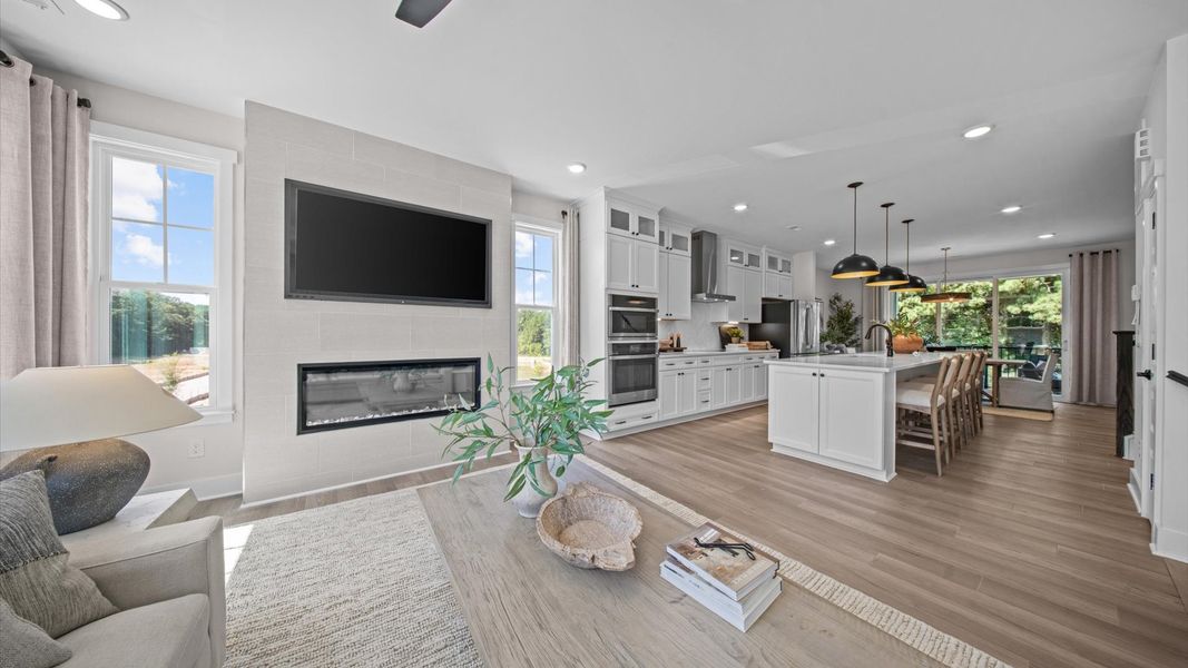 Representative furnished interior of a home built from the Harlow by DRB Homes in Bayberry, Raleigh (Image 20).