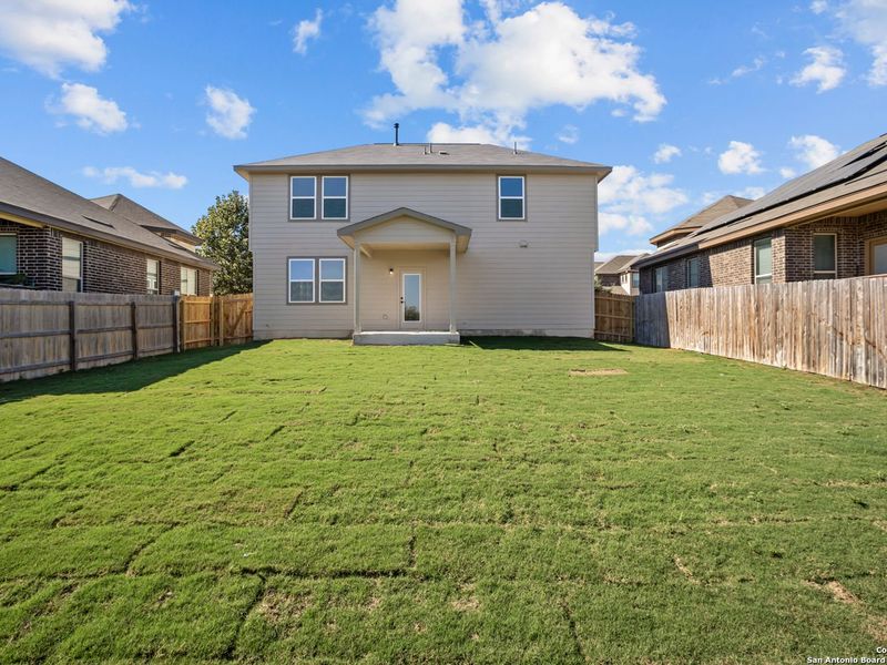 Exterior details and patio area of a home in Horizon Pointe, Converse (Image 4). Exterior details and patio area of a home in Horizon Pointe, Converse (Image 4).