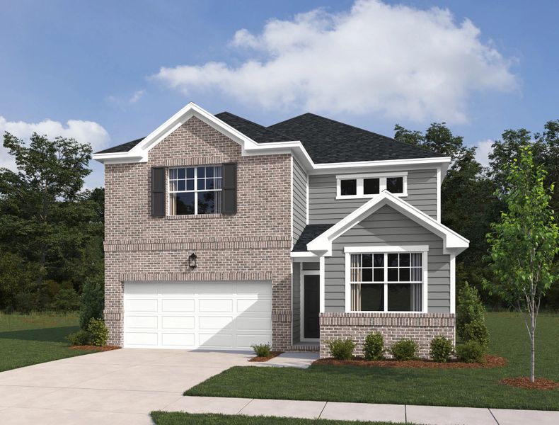 Representative exterior photo of a completed home built from the Wyatt by Ashton Woods in Ascent at Arbor Ridge, La Vergne, TN (Image 14).
