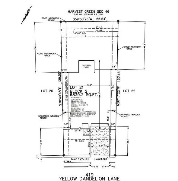 2D floor plan layout of this home in Harvest Green - Final Opportunities, Richmond, TX (Image 4).