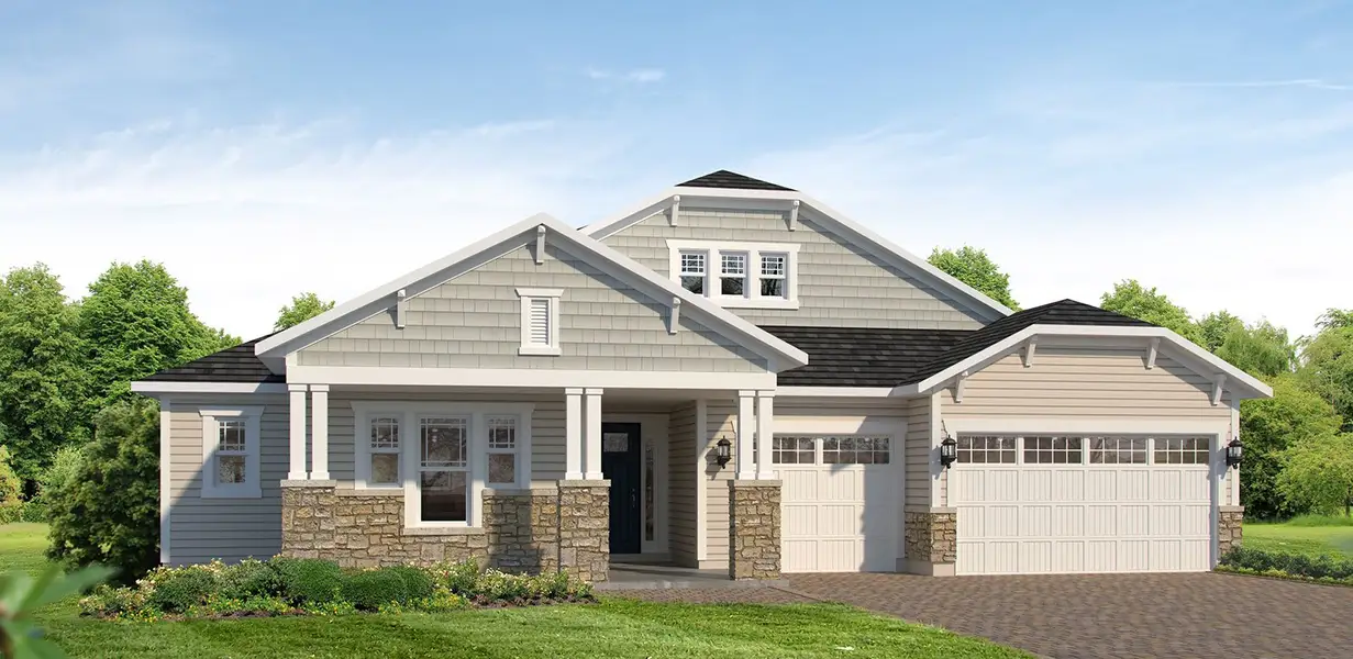 Representative exterior photo of a completed home built from the Nicholas - Hidden Creek by MasterCraft Builder Group in SilverLeaf, St. Augustine, FL (Image 4).