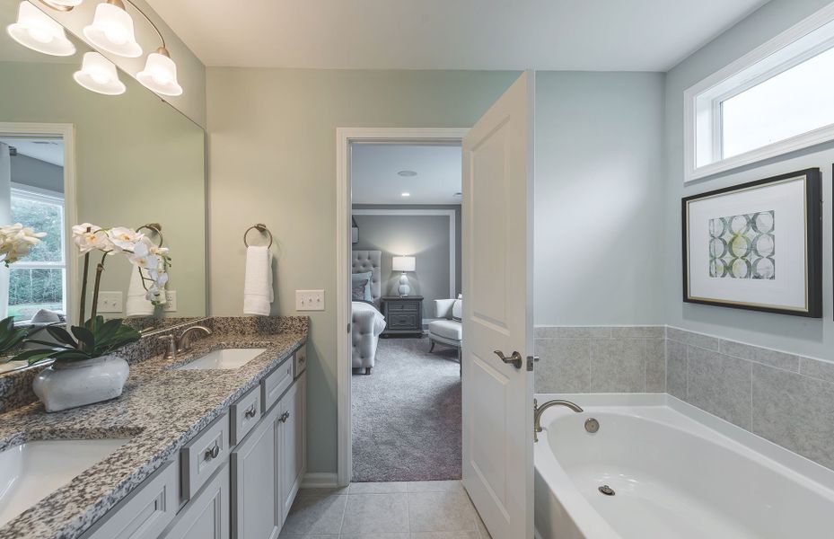 Owner's Bath with Soaking Tub and dual-sink vanity