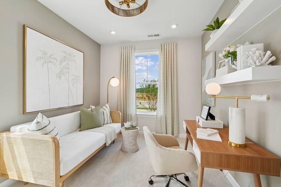 Representative furnished interior of a home built from the Oak Haven by Tri Pointe Homes in The Grove Collection at Serenity, Fuquay Varina (Image 27).