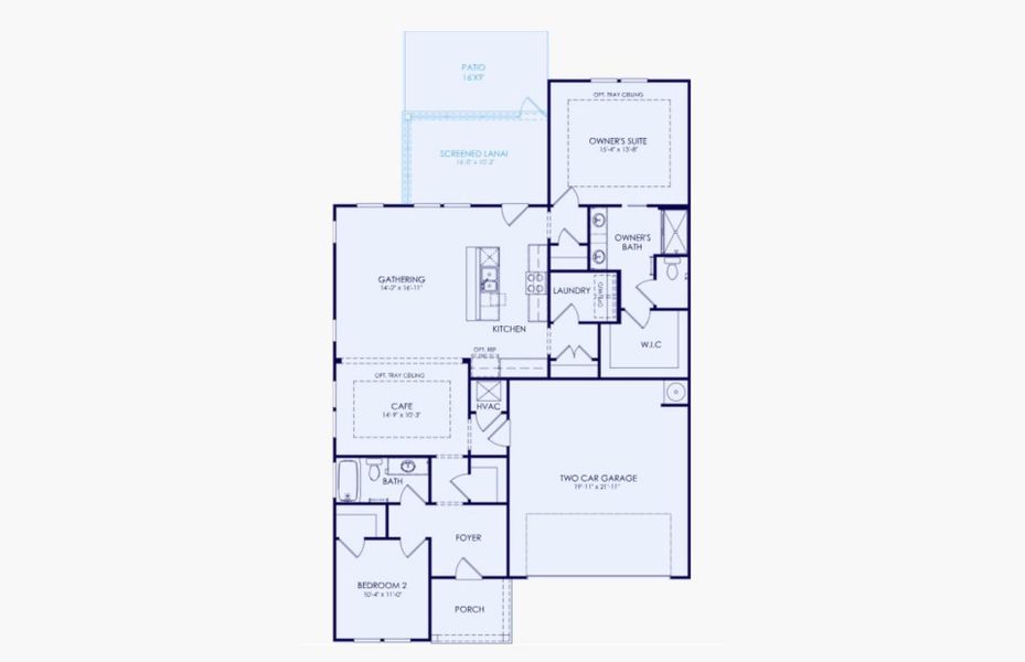 2D floor plan layout of this home in Sun City Hilton Head, Bluffton, SC (Image 4).