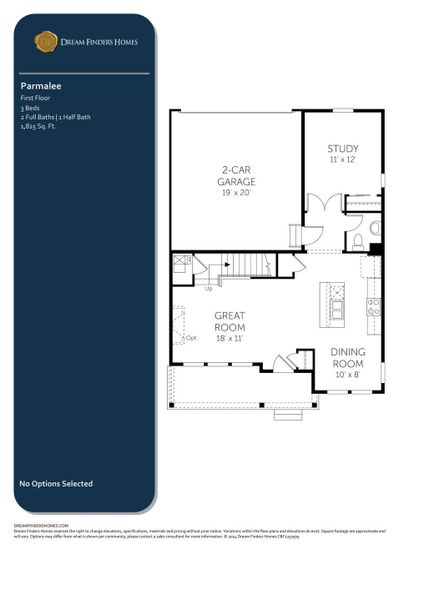 2D floor plan layout of this home in Waterfield - Single Family Homes, Fort Collins, CO (Image 3). 2D floor plan layout of this home in Waterfield - Single Family Homes, Fort Collins, CO (Image 3).