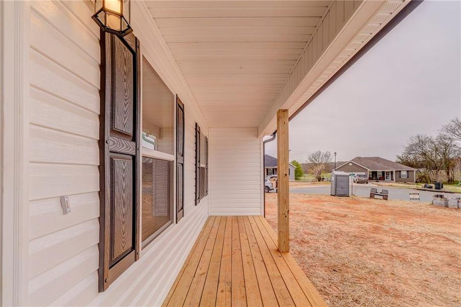 Exterior details and patio area of a home in , Eton (Image 26).