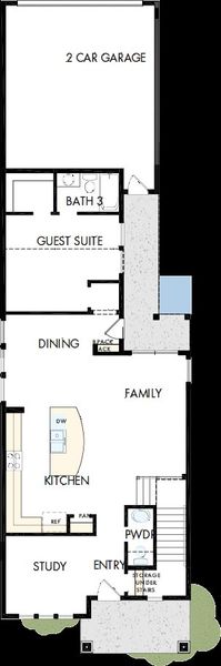 2D floor plan layout of this home in Jubilee - Cottages Row Collection, Hockley, TX (Image 5). 2D floor plan layout of this home in Jubilee - Cottages Row Collection, Hockley, TX (Image 5).