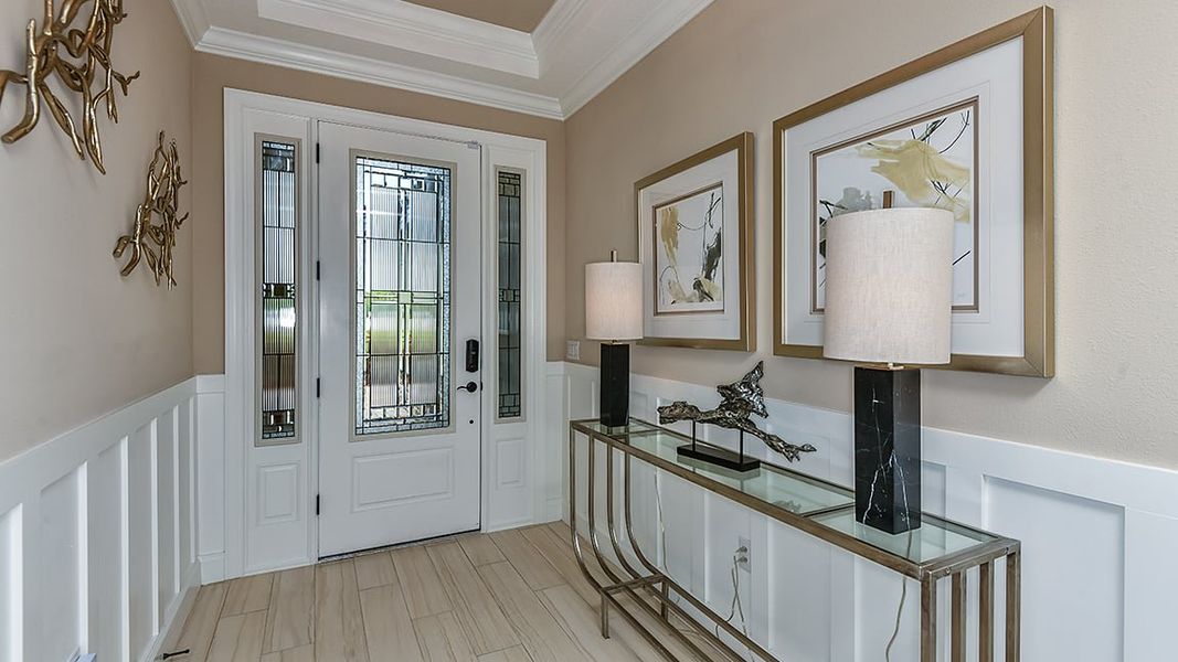 Furnished interior view inside a new home in Esplanade at Wiregrass Ranch, Wesley Chapel (Image 8). Furnished interior view inside a new home in Esplanade at Wiregrass Ranch, Wesley Chapel (Image 8).