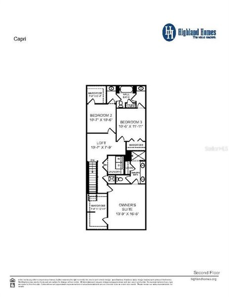 2D floor plan layout of this home in Estates at Hickory Cove - Bungalows, St. Cloud, FL (Image 2).
