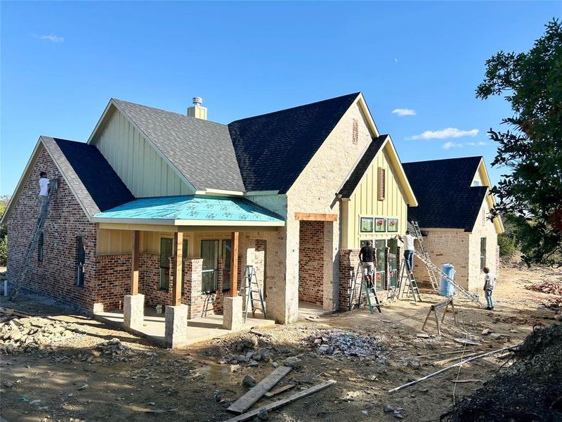 In-progress construction of a new home in , Weatherford, TX (Image 3).
