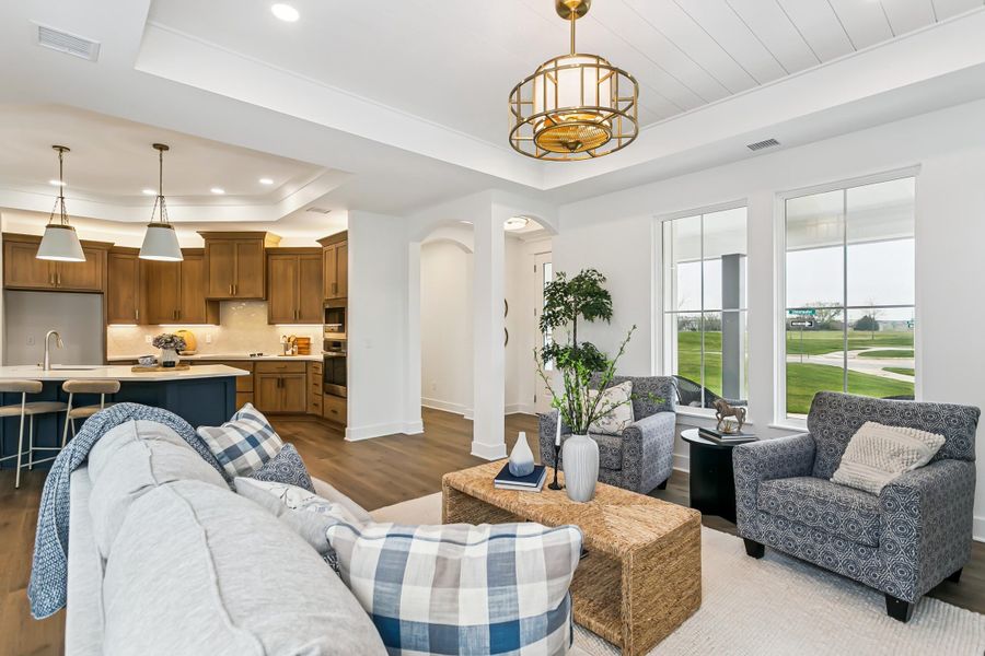Furnished interior view inside a new home in The Courtyards at The Moorings, Wichita (Image 12).