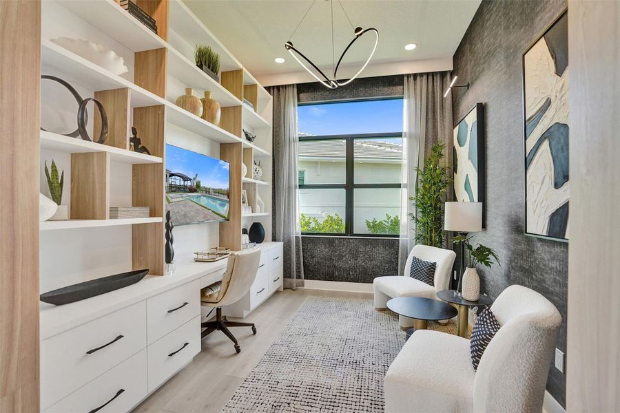 Furnished interior view inside a new home in Esprit at Avenir, Palm Beach Gardens (Image 11).