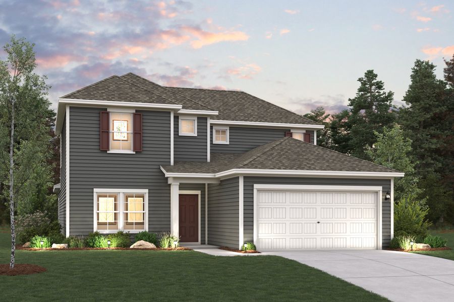 A house with a garage. A house with a garage.