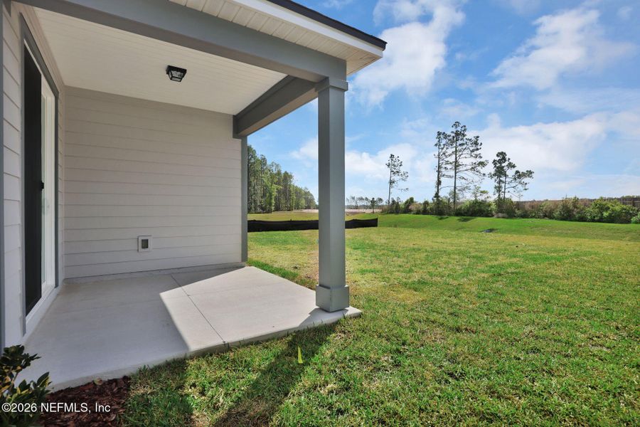 Exterior details and patio area of a home in Hyland Trail, Green Cove Springs (Image 3).