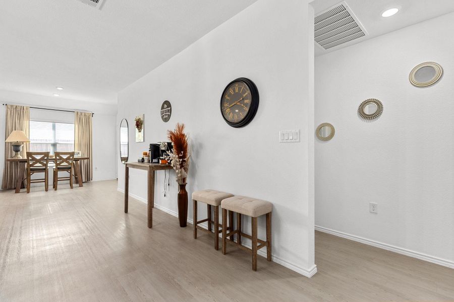 Furnished interior view inside a new home in Cotton Brook: Claremont Collection, Hutto (Image 7). Furnished interior view inside a new home in Cotton Brook: Claremont Collection, Hutto (Image 7).