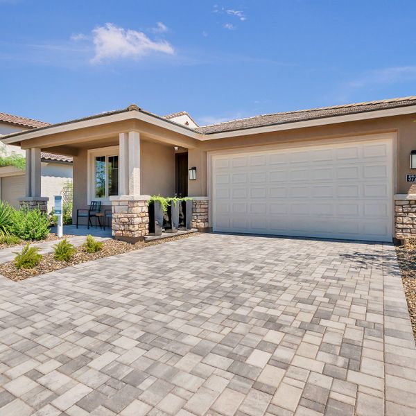 Exterior details and patio area of a home in Icon at Thunderbird, Glendale (Image 3). Exterior details and patio area of a home in Icon at Thunderbird, Glendale (Image 3).
