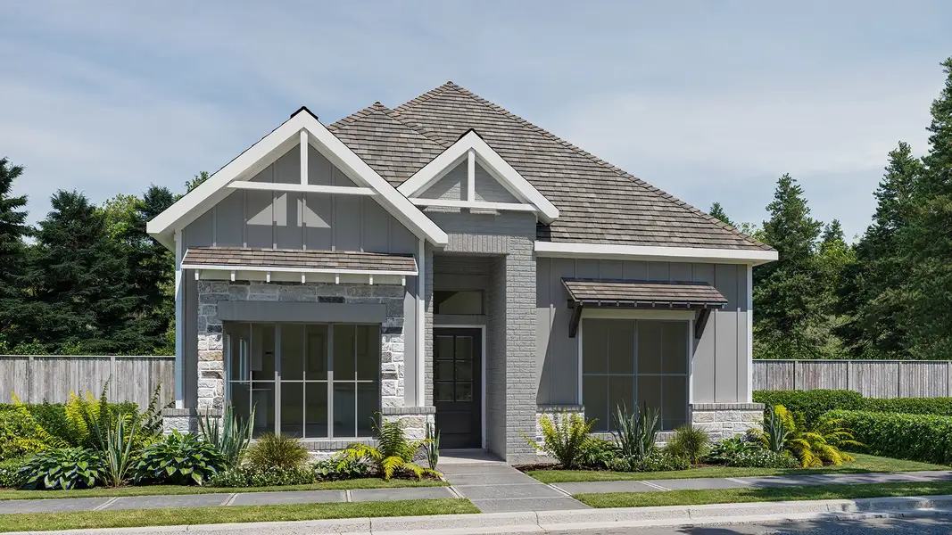 Representative exterior photo of a completed home built from the 1737W by Perry Homes in Avondale 40', Fate, TX (Image 4).