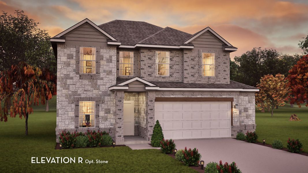 Representative exterior photo of a completed home built from the Trinity by CastleRock Communities in Sagebrook, Argyle, TX (Image 21).